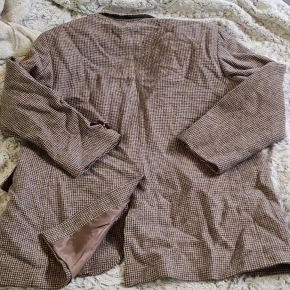 VTG Barney's 100% Wool Suit Jacket Tweed Small - Picture 12 of 13